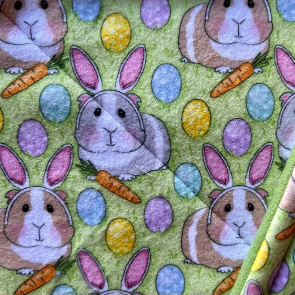 Guinea Pig Piddle Pee Pads 11” Reversible Washable Reusable BUNNY EARS